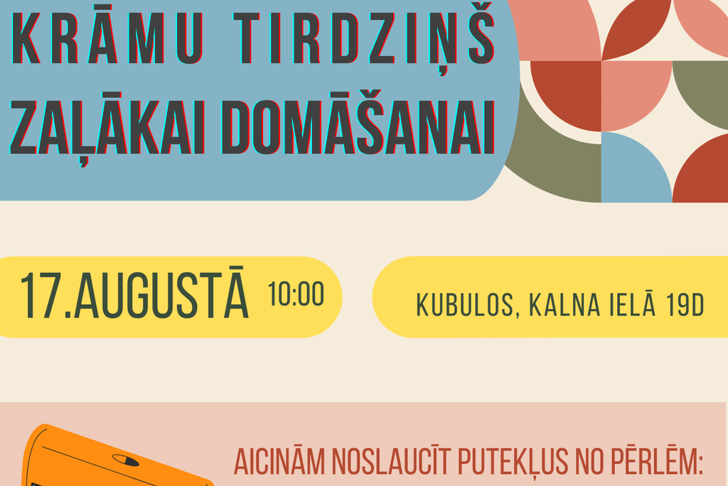 “Brīvbode”- krāmu tirdziņu zaļākai domāšanai