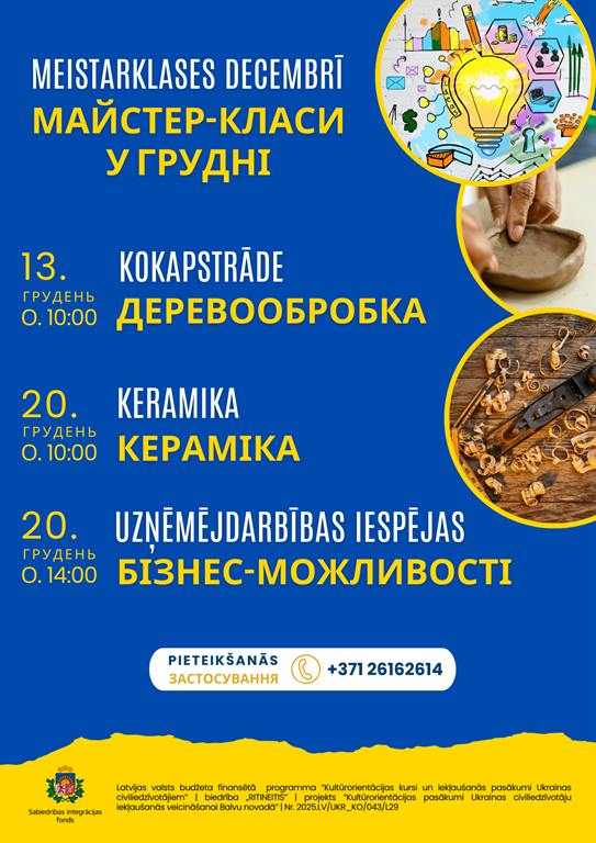 Meistarklases decembrī